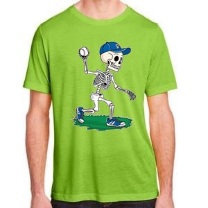 Baseball Skeleton Halloween Spooky Baseball Halloween Design Adult ChromaSoft Performance T-Shirt