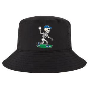 Baseball Skeleton Halloween Spooky Baseball Halloween Design Cool Comfort Performance Bucket Hat