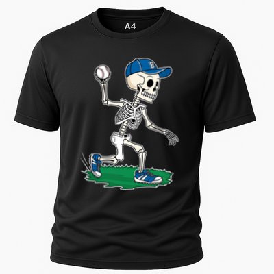 Baseball Skeleton Halloween Spooky Baseball Halloween Design Performance Shirt
