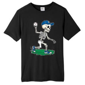 Baseball Skeleton Halloween Spooky Baseball Halloween Design Tall Fusion ChromaSoft Performance T-Shirt