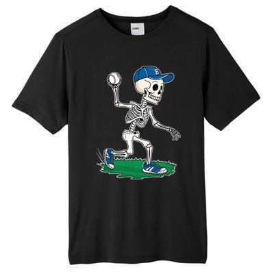 Baseball Skeleton Halloween Spooky Baseball Halloween Design Tall Fusion ChromaSoft Performance T-Shirt