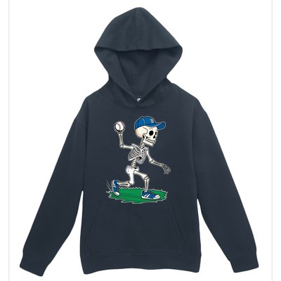 Baseball Skeleton Halloween Spooky Baseball Halloween Design Urban Pullover Hoodie