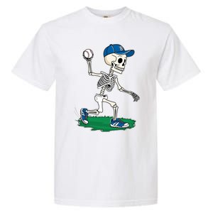 Baseball Skeleton Halloween Spooky Baseball Halloween Design Garment-Dyed Heavyweight T-Shirt