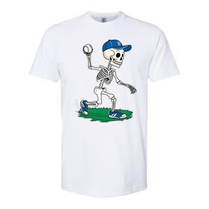 Baseball Skeleton Halloween Spooky Baseball Halloween Design Softstyle CVC T-Shirt