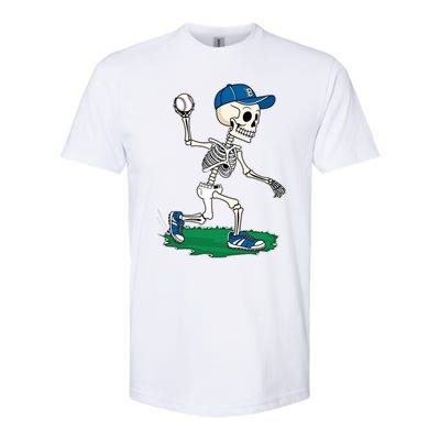 Baseball Skeleton Halloween Spooky Baseball Halloween Design Softstyle CVC T-Shirt