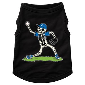 Baseball Skeleton Halloween Spooky Baseball Halloween Design Doggie Tank