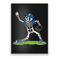 Baseball Skeleton Halloween Spooky Baseball Halloween Design Poster