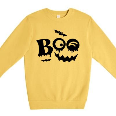 Boo Spooky Halloween Festive Premium Crewneck Sweatshirt