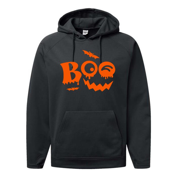 Boo Spooky Halloween Festive Performance Fleece Hoodie