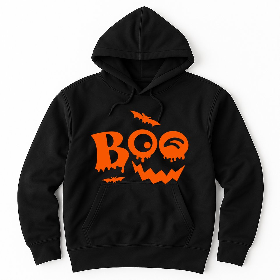 Boo Spooky Halloween Festive Hoodie