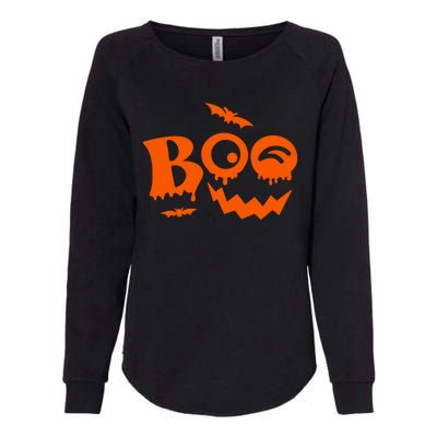 Boo Spooky Halloween Festive Womens California Wash Sweatshirt