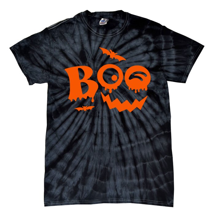 Boo Spooky Halloween Festive Tie-Dye T-Shirt