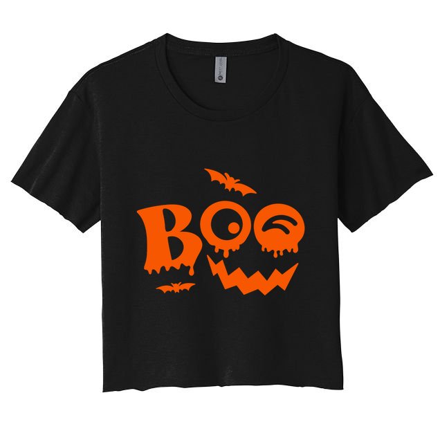 Boo Spooky Halloween Festive Crop Top