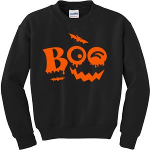 Boo Spooky Halloween Festive Kids Sweatshirt