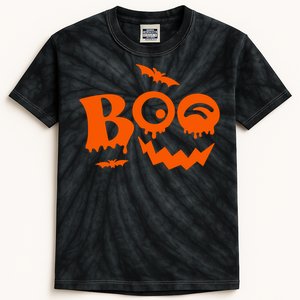 Boo Spooky Halloween Festive Kids Tie-Dye T-Shirt