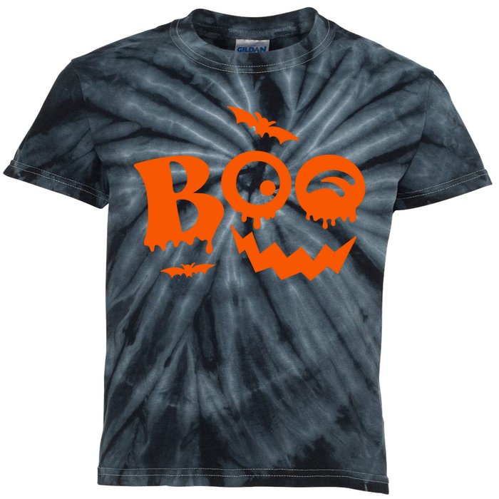 Boo Spooky Halloween Festive Kids Tie-Dye T-Shirt