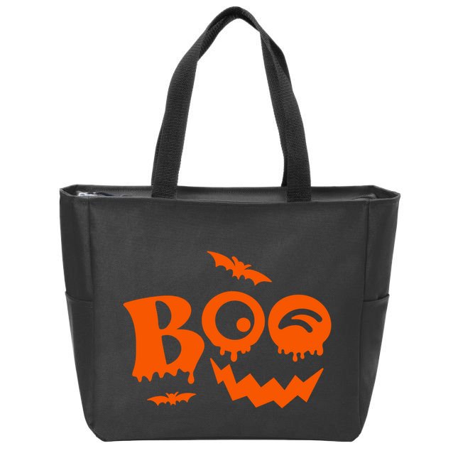 Boo Spooky Halloween Festive Zip Tote Bag