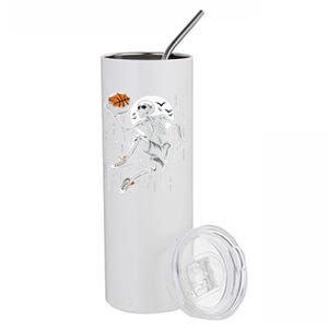 Basketball Skeleton Halloween Basketball Halloween Cute Gift Stainless Steel Tumbler