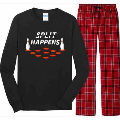 Bowling Split Happens Long Sleeve Pajama Set