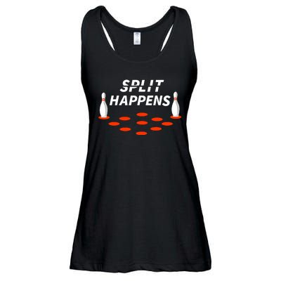 Bowling Split Happens Ladies Essential Flowy Tank