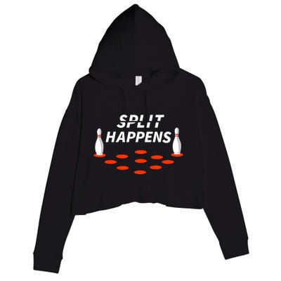 Bowling Split Happens Crop Fleece Hoodie