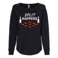 Bowling Split Happens Womens California Wash Sweatshirt