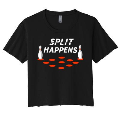 Bowling Split Happens Women's Crop Top Tee