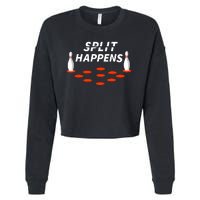 Bowling Split Happens Cropped Pullover Crew