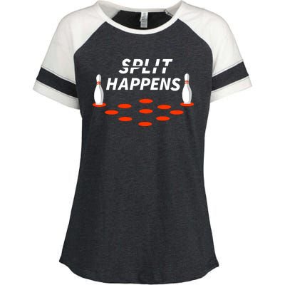 Bowling Split Happens Enza Ladies Jersey Colorblock Tee