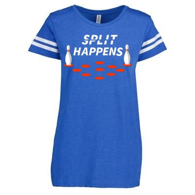 Bowling Split Happens Enza Ladies Jersey Football T-Shirt