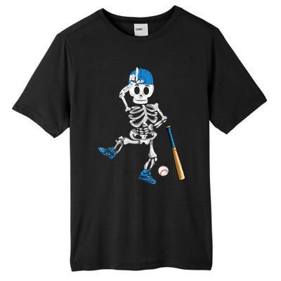 Baseball Skeleton Halloween Vintage Baseball Playing Tall Fusion ChromaSoft Performance T-Shirt