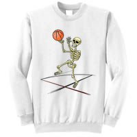 Basketball Skeleton Halloween Boy Basketball Halloween Sweatshirt