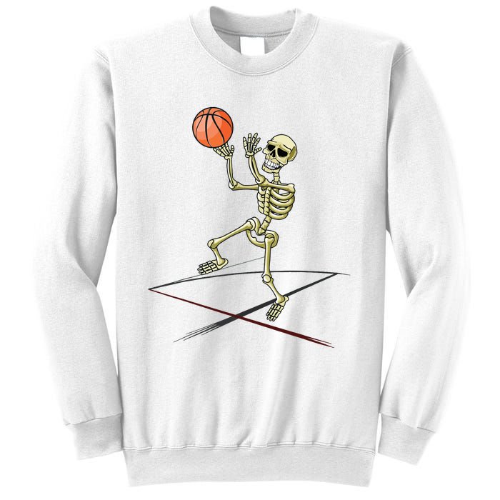 Basketball Skeleton Halloween Boy Basketball Halloween Sweatshirt