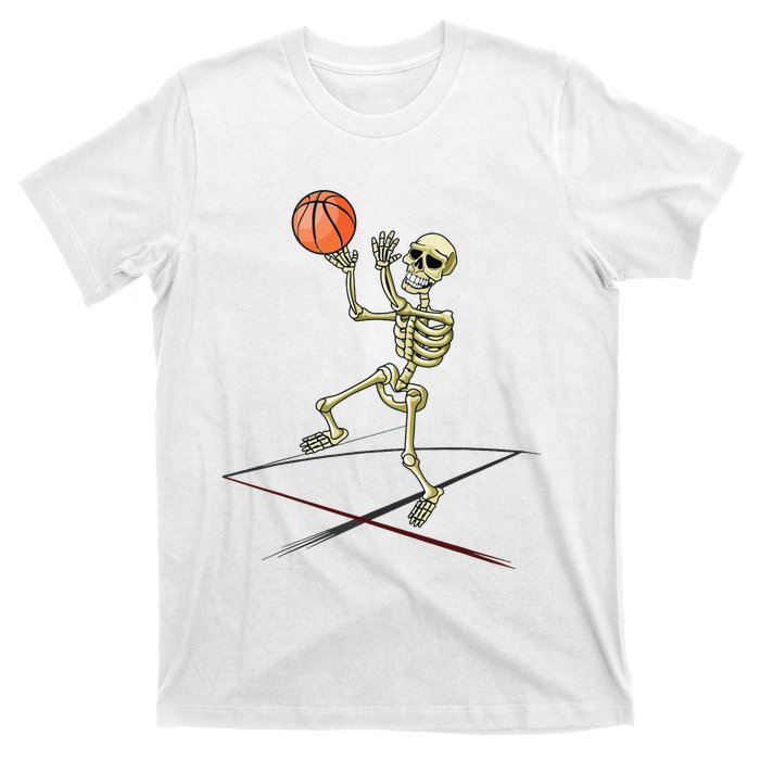 Basketball Skeleton Halloween Boy Basketball Halloween T-Shirt