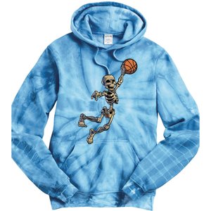 Basketball Skeleton Halloween Boy Basketball Halloween Tie Dye Hoodie