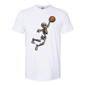 Basketball Skeleton Halloween Boy Basketball Halloween Softstyle CVC T-Shirt