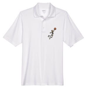 Basketball Skeleton Halloween Boy Basketball Halloween Men's Origin Performance Pique Polo