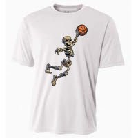 Basketball Skeleton Halloween Boy Basketball Halloween Cooling Performance Crew T-Shirt