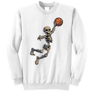 Basketball Skeleton Halloween Boy Basketball Halloween Sweatshirt