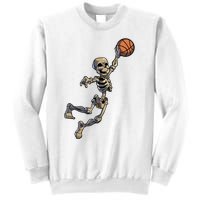 Basketball Skeleton Halloween Boy Basketball Halloween Sweatshirt