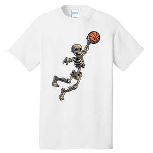 Basketball Skeleton Halloween Boy Basketball Halloween Tall T-Shirt