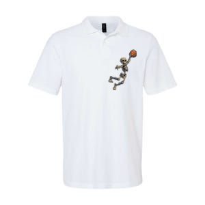 Basketball Skeleton Halloween Boy Basketball Halloween Softstyle Adult Sport Polo