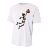 Basketball Skeleton Halloween Boy Basketball Halloween Performance Sprint T-Shirt