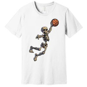 Basketball Skeleton Halloween Boy Basketball Halloween Premium T-Shirt