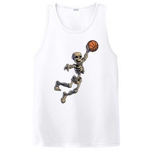 Basketball Skeleton Halloween Boy Basketball Halloween PosiCharge Competitor Tank