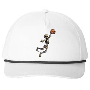 Basketball Skeleton Halloween Boy Basketball Halloween Snapback Five-Panel Rope Hat