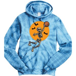 Basketball Skeleton Halloween Boy Basketball Halloween Tie Dye Hoodie