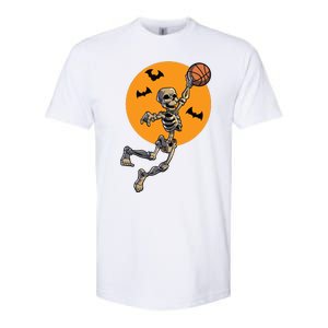 Basketball Skeleton Halloween Boy Basketball Halloween Softstyle CVC T-Shirt