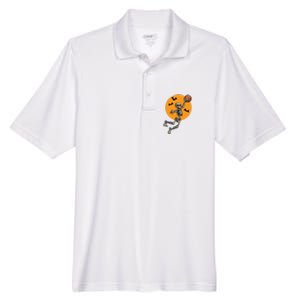 Basketball Skeleton Halloween Boy Basketball Halloween Men's Origin Performance Pique Polo