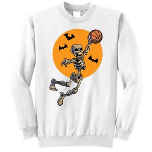 Basketball Skeleton Halloween Boy Basketball Halloween Sweatshirt